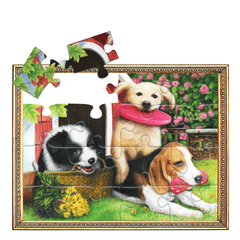 Pitoies 16 Piece Dementia Jigsaw Puzzle - Garden Puppy