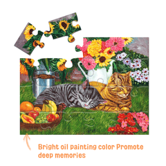 Pitoies 16 piece Dementia Jigsaw Puzzle - Sleepy Kitten